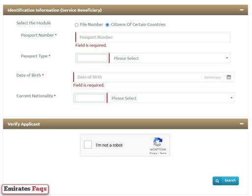 How to Check Overstay Fine in UAE by Passport No. via ICP website