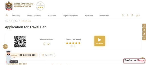 How to apply for Travel Ban in UAE online