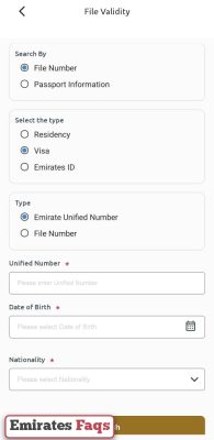 How to check UID Number for visa in the UAE with file number via App