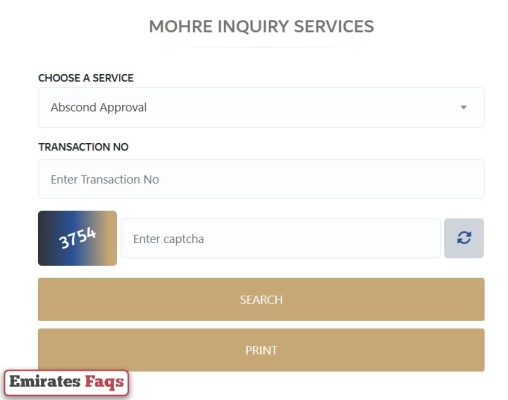 How to check absconding status in UAE via MOHRE website