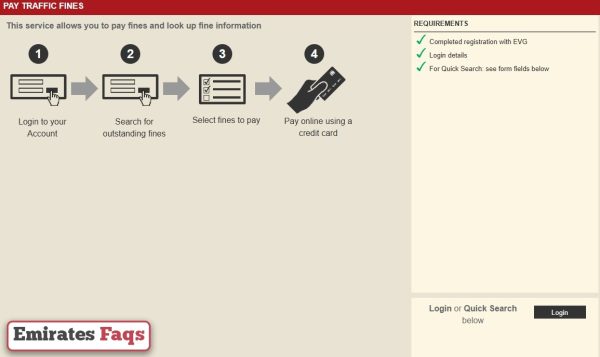 How to Check Abu Dhabi Traffic Fines via Emirates Vehicle Gate website