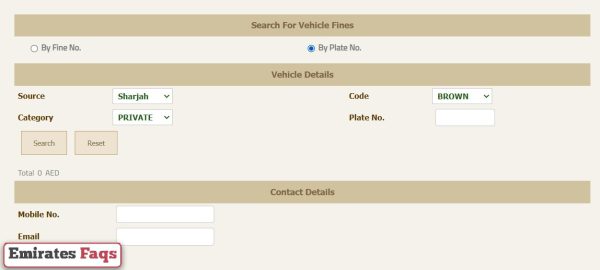 How to Check Sharjah Traffic Fines By Plate No.