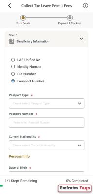 How to Pay Dubai Overstay Fines by Passport No. via ICP app