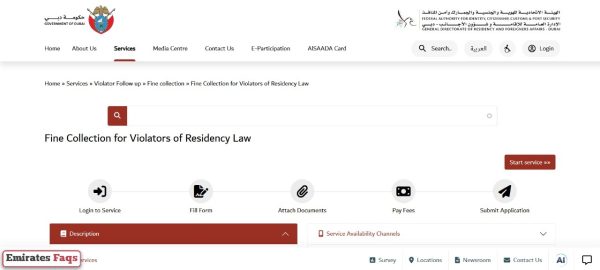 How to Pay Dubai Overstay Fines via GDRFA website