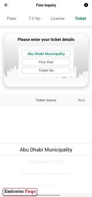 How to pay Traffic Fines in Dubai by Ticket Details via app