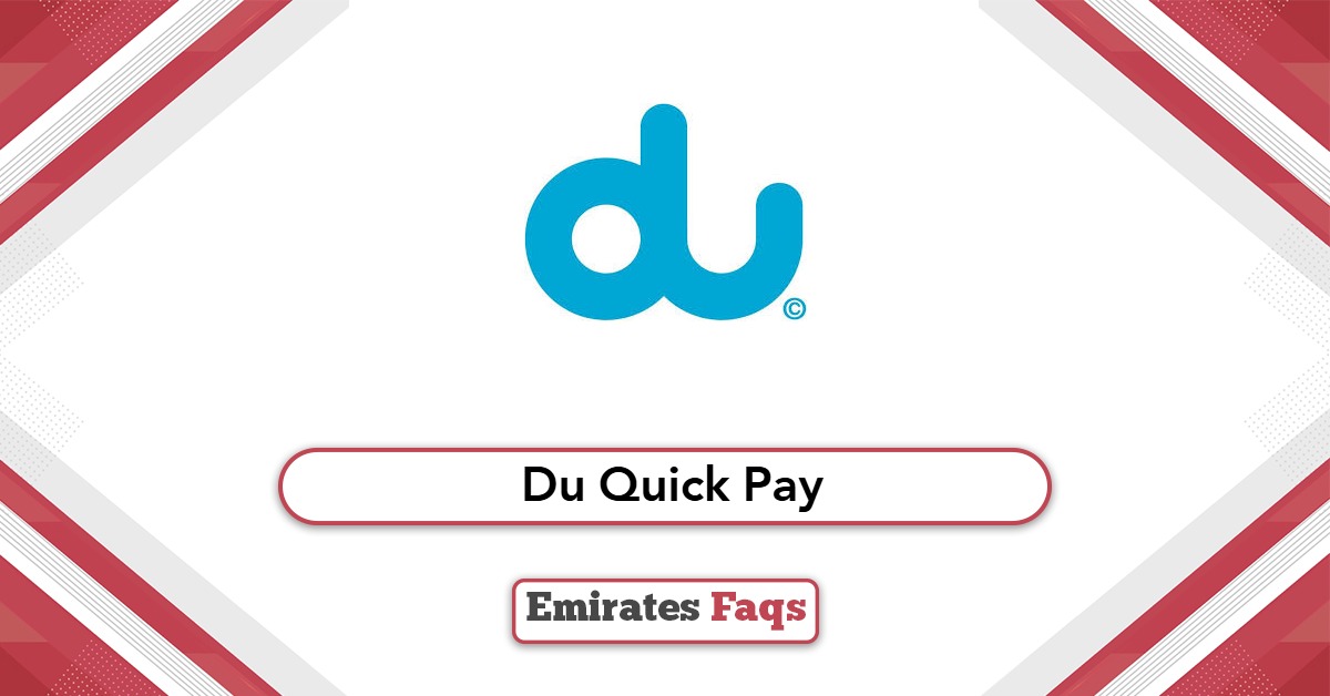 Du Quick Pay Recharge Online